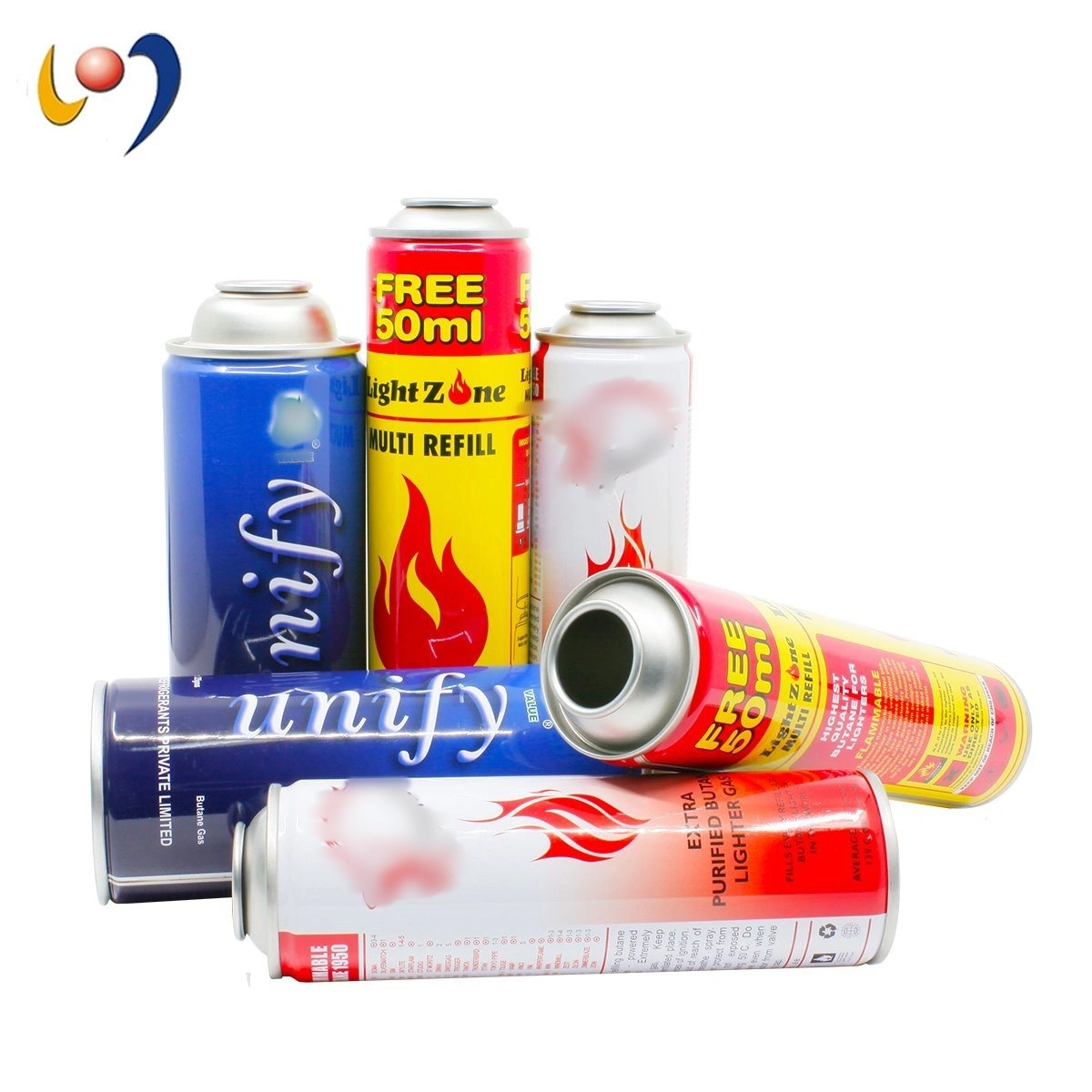 Cassette Butane Gas Cartridge Diameter 65 Height 158mm Straight-Wall Aerosol Can